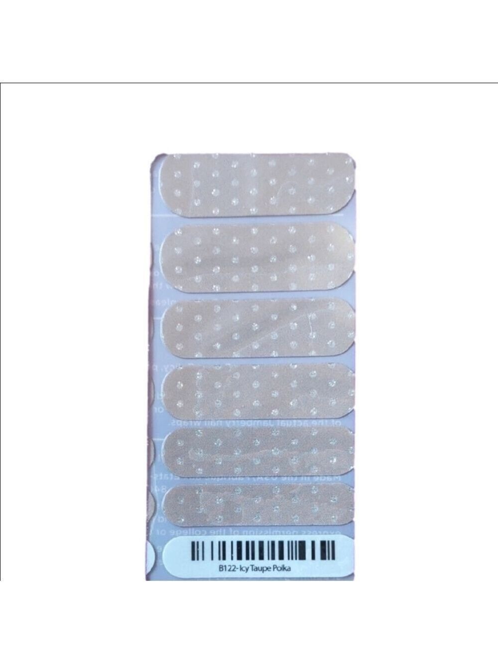 Jamberry Icy Taupe Polka Dot Nails